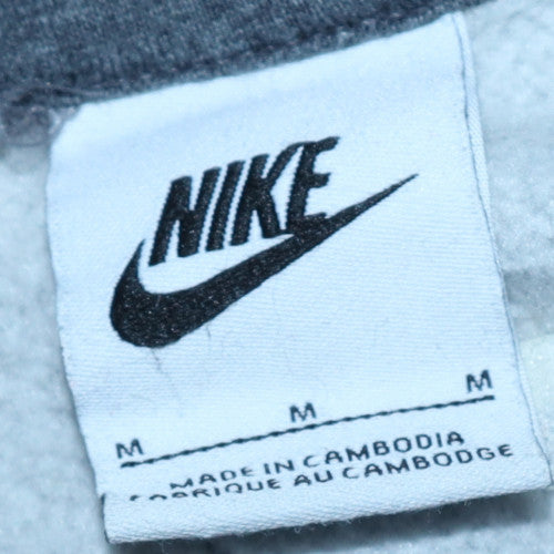 Nike Men's Grey Pullover Hoodie M Sports Fleece Sweatshirt