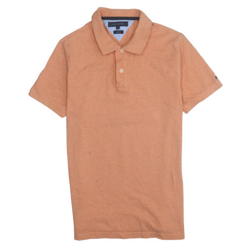 Tommy Hilfiger Men's Brown Slim Fit Cotton Polo Shirt L