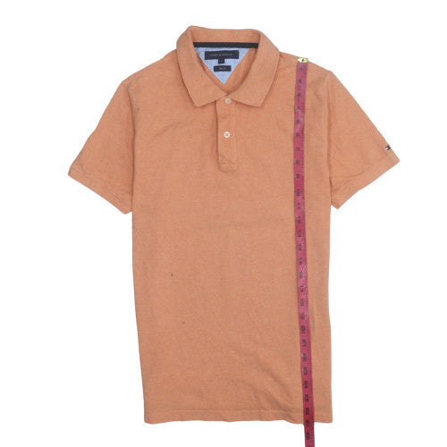 Tommy Hilfiger Men's Brown Slim Fit Cotton Polo Shirt L