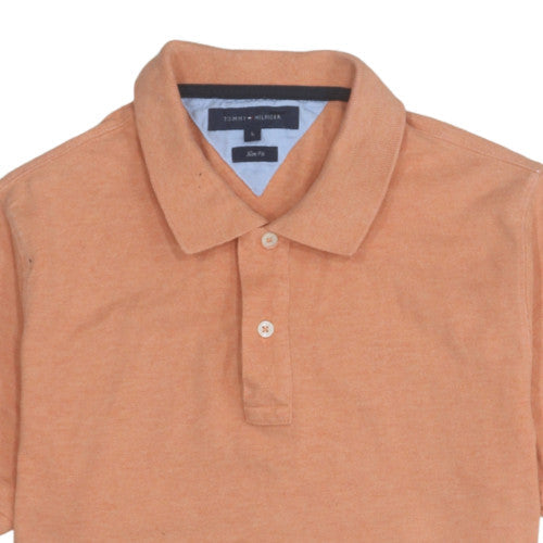 Tommy Hilfiger Men's Brown Slim Fit Cotton Polo Shirt L