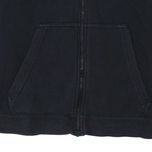 Nike Mens Black Full Zip Hoodie Small Just Do It Logo Sweatshirt