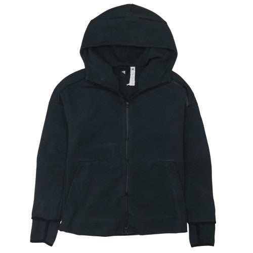 Adidas Men’s Black Full Zip Hoodie M Regular Fit Sportswear
