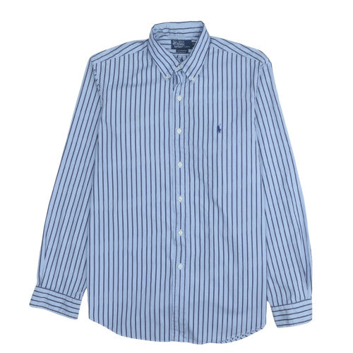 Ralph Lauren Men’s Blue Striped Button-Down Shirt L Slim Fit