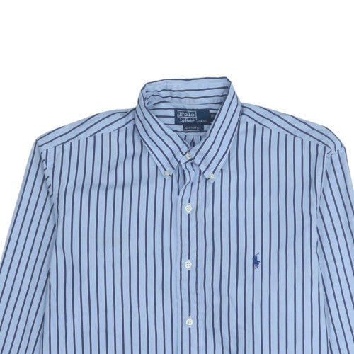 Ralph Lauren Men’s Blue Striped Button-Down Shirt L Slim Fit