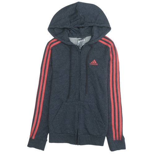 Adidas Womens Navy Full Zip Hoodie XS Hooded Sweatshirt Casual