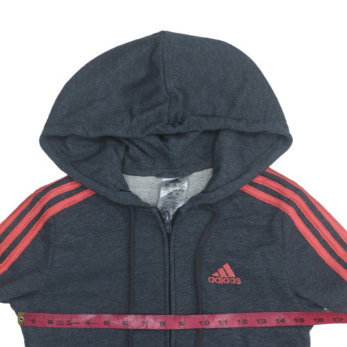 Adidas Womens Navy Full Zip Hoodie XS Hooded Sweatshirt Casual