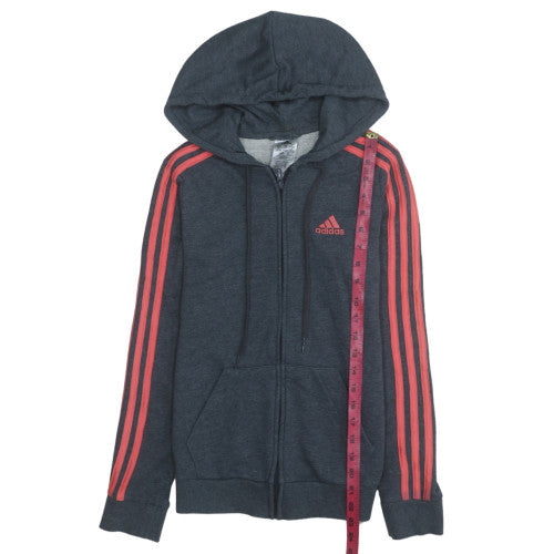 Adidas Womens Navy Full Zip Hoodie XS Hooded Sweatshirt Casual