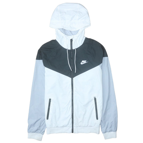 Nike Men's Grey Full Zip Hooded Sports Jacket Size S