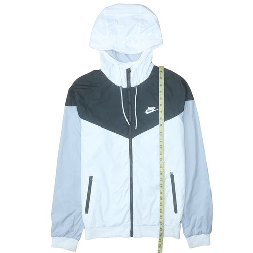 Nike Men's Grey Full Zip Hooded Sports Jacket Size S
