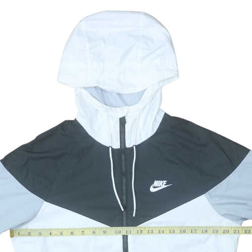Nike Men's Grey Full Zip Hooded Sports Jacket Size S