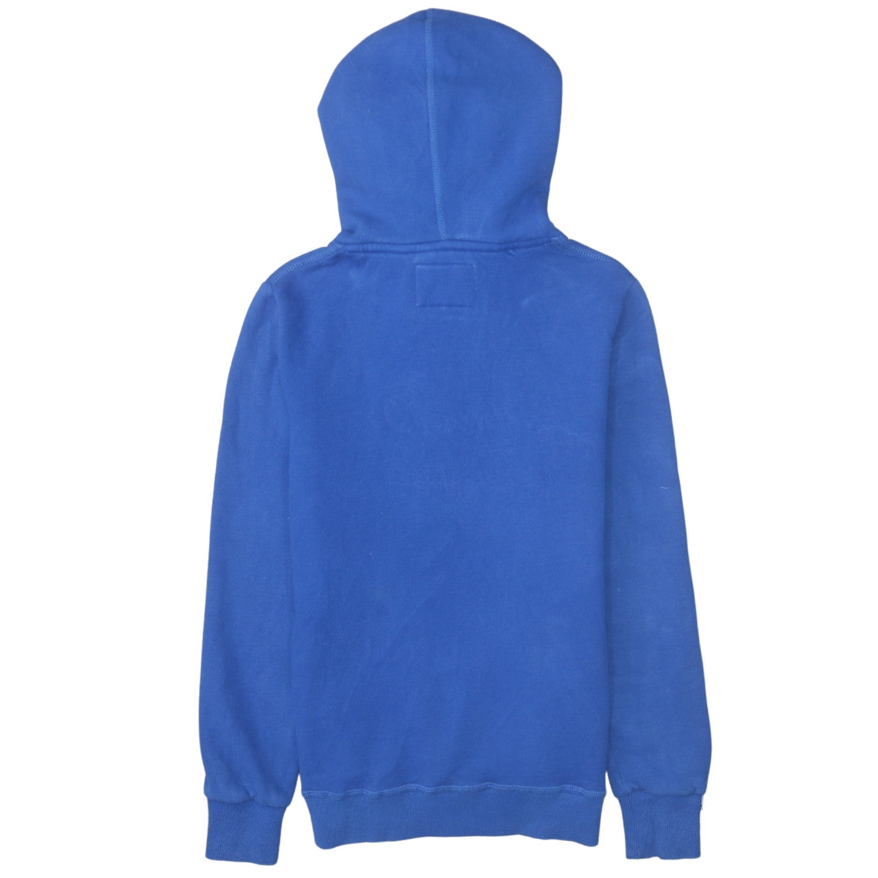 Superdry Womens Blue Pullover Hoodie UK 12 Classic Fit Cotton Vintage Style