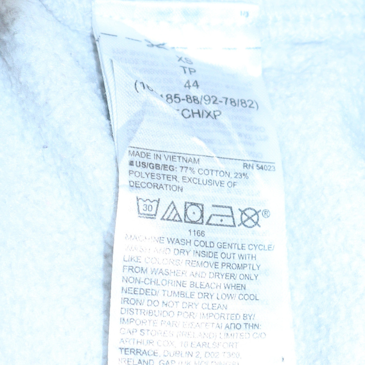 GAP Teens White Pullover Hoodie XS Retro Striped Fleece Sweatshirt