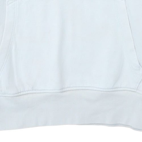 GAP Teens White Pullover Hoodie XS Retro Striped Fleece Sweatshirt