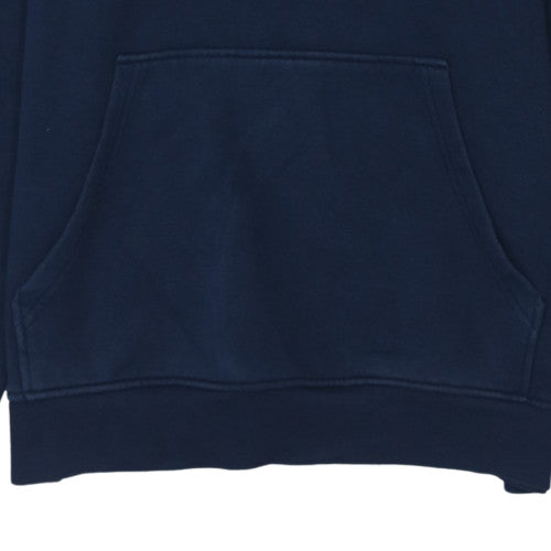 Adidas Teens Navy Blue Pullover Hoodie 164 Fleece Logo Sweatshirt
