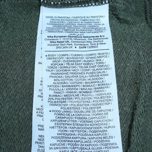 Nike Men's Green Pullover Hoodie S Fleece Graphic Logo Sportswear