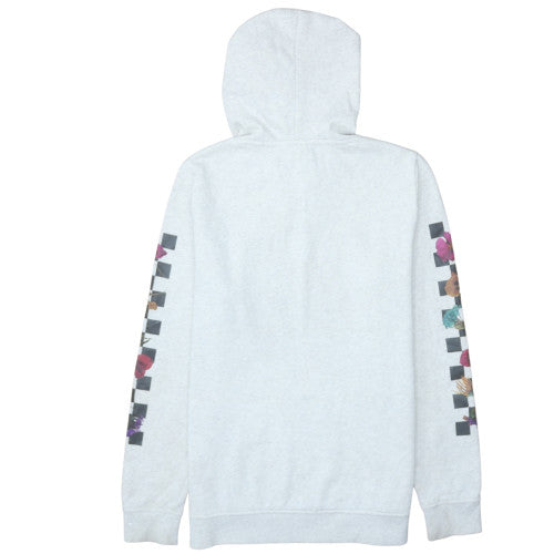 Vans Women's Grey Floral Logo Pullover Hoodie Size S