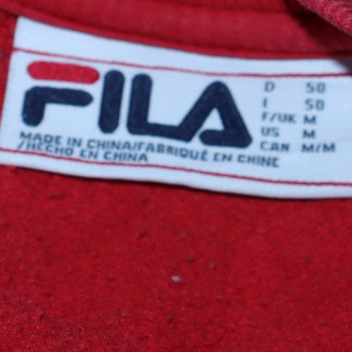 Fila Mens Red Crew Neck Logo Pullover Sweatshirt M
