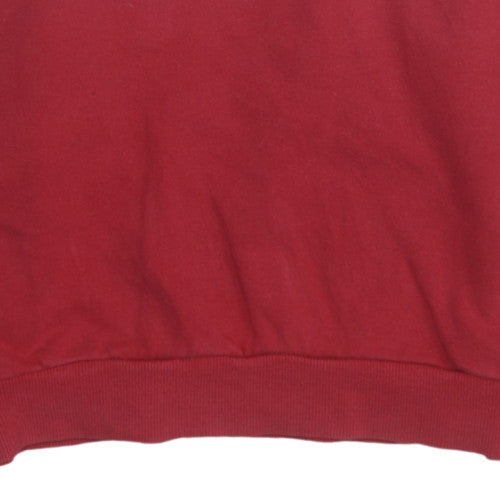 Fila Mens Red Crew Neck Logo Pullover Sweatshirt M