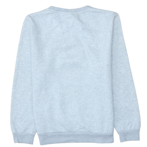 Disney Women Grey Mickey Mouse Crew Neck Pullover Sweatshirt Size M 12/14