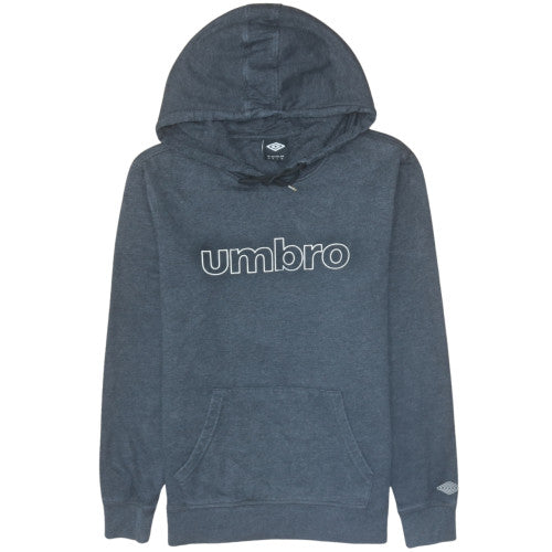 Umbro Men’s Blue Pullover Hoodie M Fleece Logo Sweatshirt