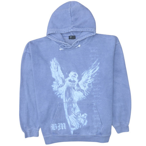 boohooMAN Men's Blue Angel Graphic Pullover Hoodie Size M