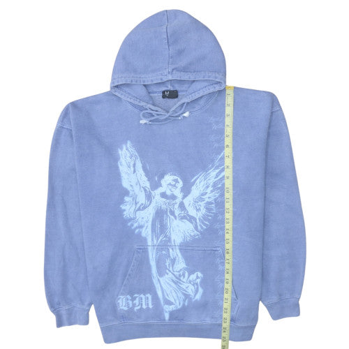 boohooMAN Men's Blue Angel Graphic Pullover Hoodie Size M