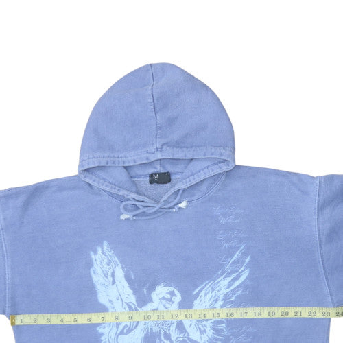 boohooMAN Men's Blue Angel Graphic Pullover Hoodie Size M