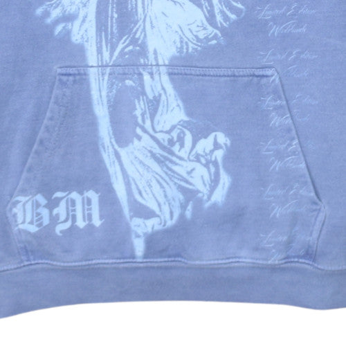 boohooMAN Men's Blue Angel Graphic Pullover Hoodie Size M