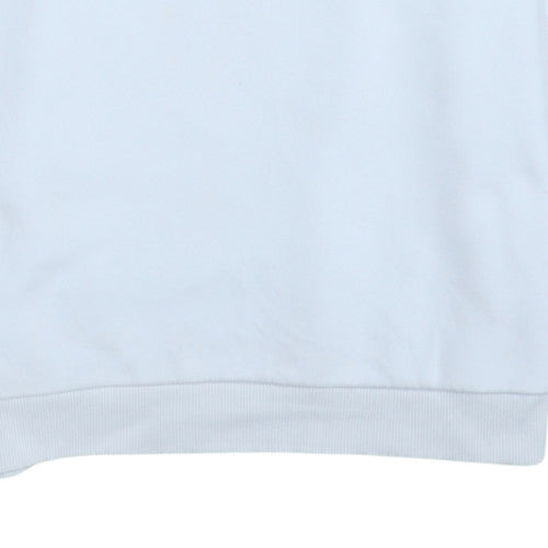 New Balance Men's White S Pullover Sweatshirt Crew Neck Logo