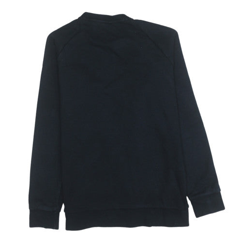 adidas Mens Black Crew Neck Sweatshirt Size S Pullover Fleece