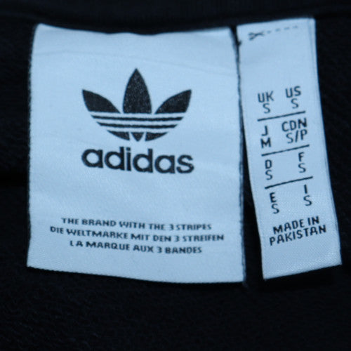 adidas Mens Black Crew Neck Sweatshirt Size S Pullover Fleece