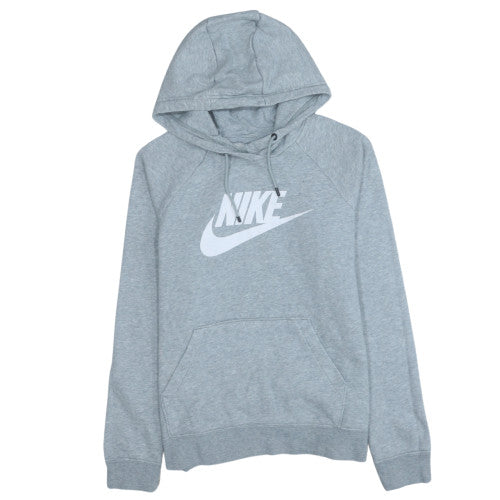 Nike Men's Grey Pullover Hoodie Small Graphic Logo Fleece