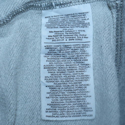 Nike Men's Grey Pullover Hoodie Small Graphic Logo Fleece