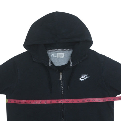 Nike Men's Black Full Zip Fleece Hoodie M Regular Logo Sportswear