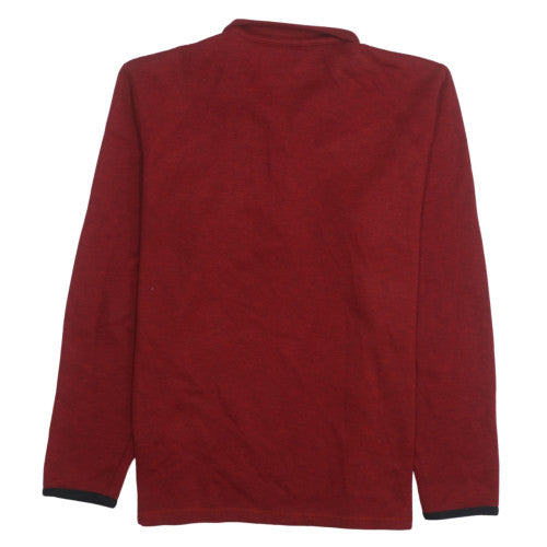 Adidas Men's Red 1/4 Zip Mock Neck Sweatshirt Size M