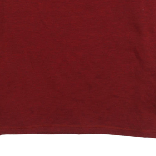 Adidas Men's Red 1/4 Zip Mock Neck Sweatshirt Size M