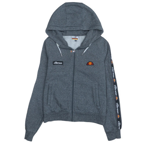 Ellesse Mens Grey Full Zip Hoodie Size L Sports Fleece Excellent