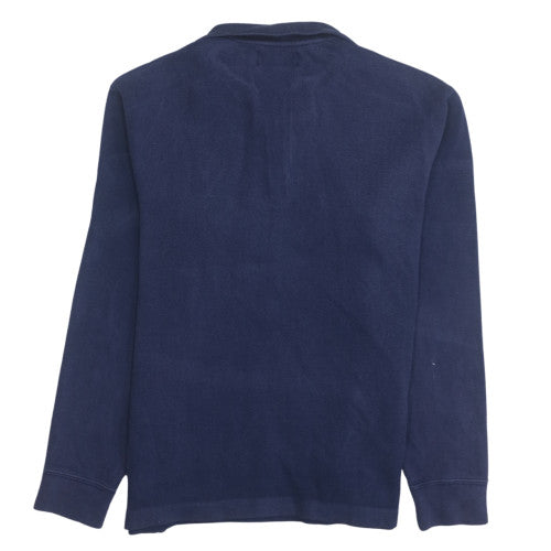 Ralph Lauren Men's Blue 1/4 Zip Cotton Mock Neck Sweatshirt Size S