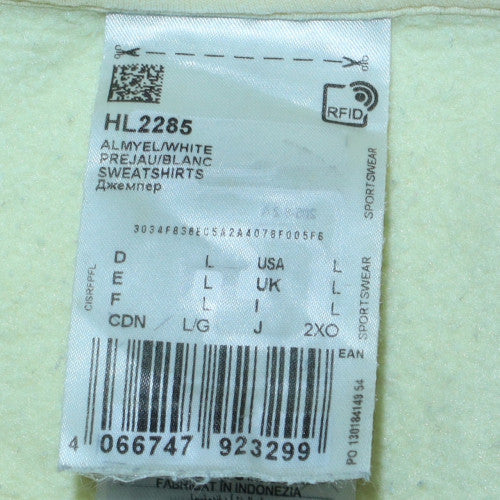 Adidas Women’s Yellow Sweatshirt L Pullover Crew Neck Casual