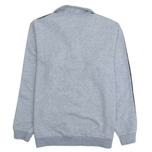 Adidas Men Grey 1/2 Zip Sweatshirt Size M Sports Fleece