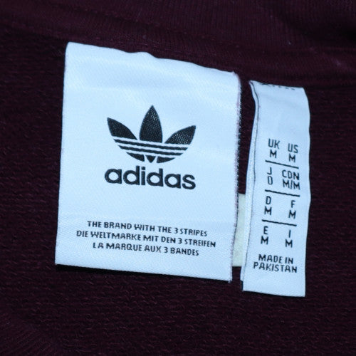 Adidas Men's Brown Crew Neck Pullover Sweatshirt M Logo Fleece