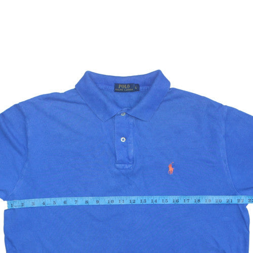 Ralph Lauren Men's Blue Cotton Polo Shirt Size L