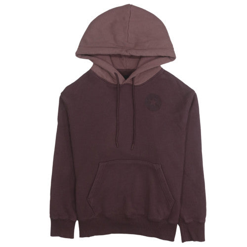 Converse Men’s Brown Pullover Hoodie M Fleece Logo Sweatshirt