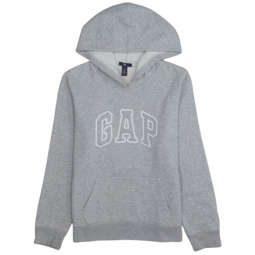 GAP Men's Grey Pullover Logo Hoodie L Regular Fleece Sweatshirt