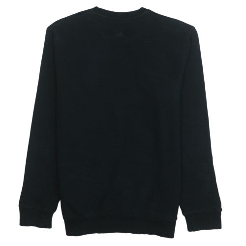 Adidas Boys Black Sportswear Sweatshirt Size 14-15 Years Crew Neck Pullover