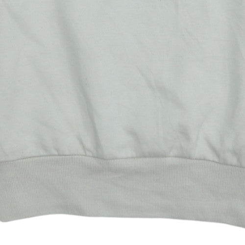 Ellesse Men's White Graphic Logo Crew Neck Sweatshirt Size M