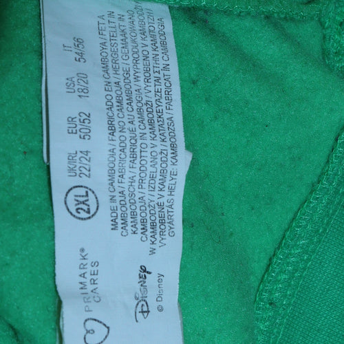 Disney Men's Green Kermit Sweatshirt 2XL Pullover Graphic Print