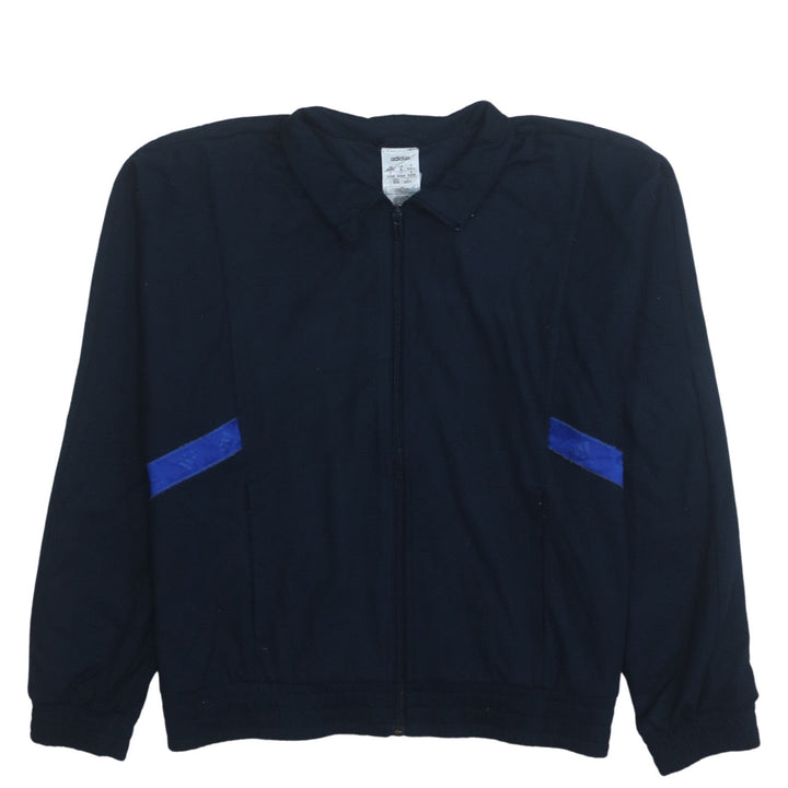 Adidas Women Navy Blue Full Zip Sweatshirt Size 12 Cotton Blend