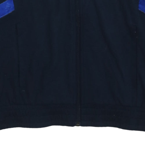 Adidas Women Navy Blue Full Zip Sweatshirt Size 12 Cotton Blend