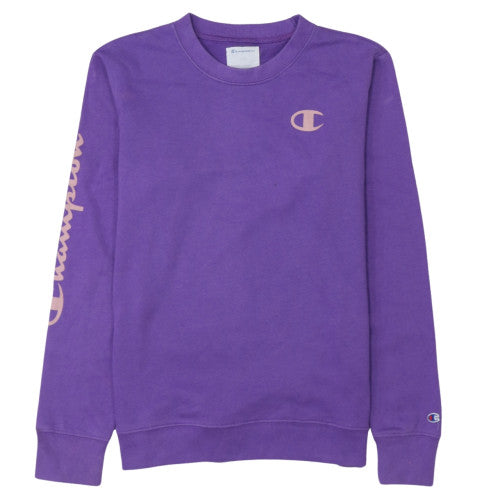 Champion Women’s Purple Crew Neck Pullover Sweatshirt L Cotton Blend